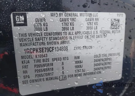 2012 Chevrolet Silverado 1500 Lt from USA, damaged, VIN 1GCPKSE79CF134808